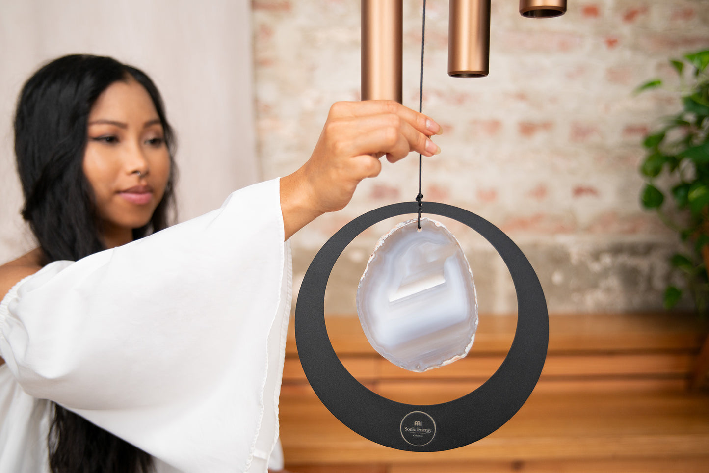 MEINL Sonic Energy Grey Agate Meditation Chime 50"/128 cm - 432 Hz/A Major - Bronze
