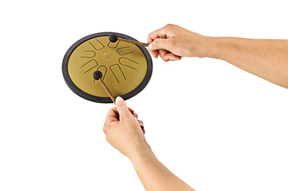 MEINL Sonic Energy Small Steel Tongue Drum 7" - C Moll/8 Töne/440 Hz - Gold