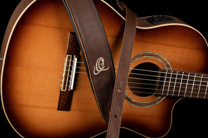 ORTEGA Echtledergitarrengurt - Highland Chocolate