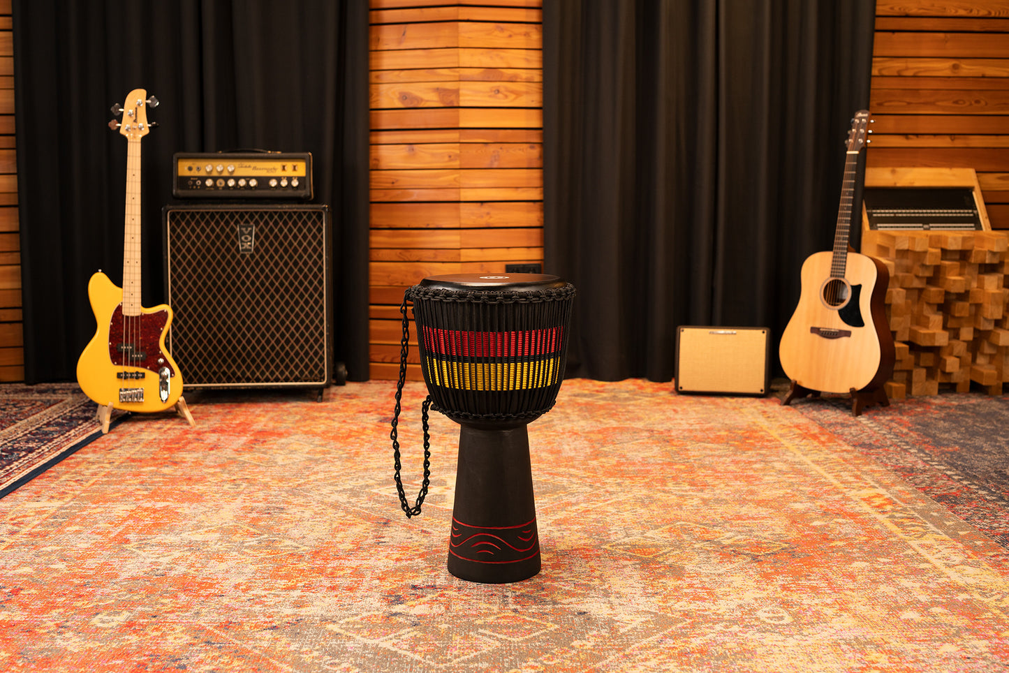 MEINL Percussion Original African Style Rope Tuned Wood Djembe - 12"
