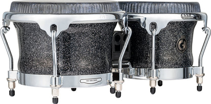 MEINL Percussion Artist Series Bongo Diego Galé, REMO® Black Calfskin Skyndeep Heads  - 7" & 8 1/2" Midnight Star