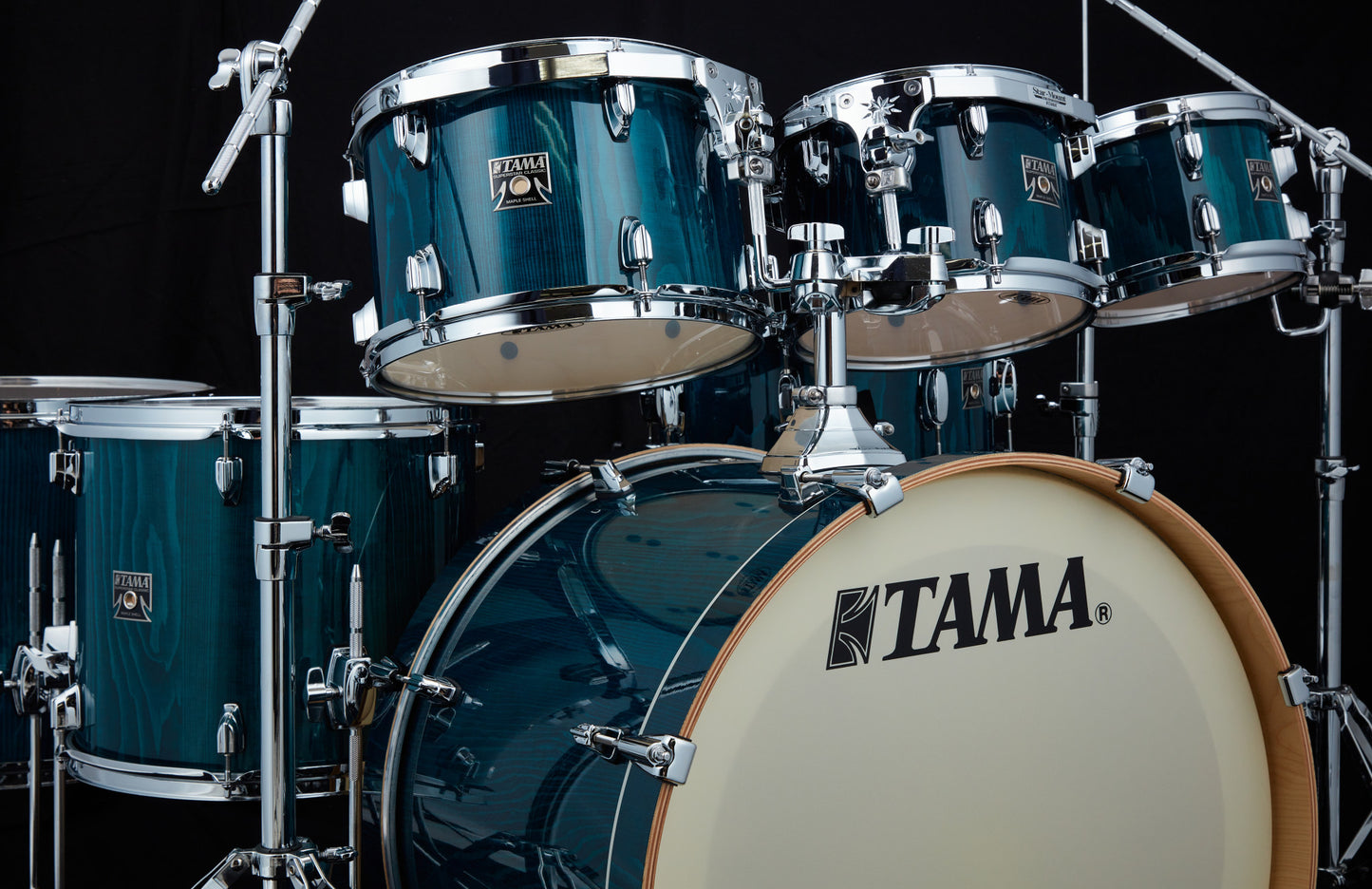 TAMA Superstar Classic Shell Kit 7 teilig - Gloss Sapphire Lacebark Pine/Chrom HW