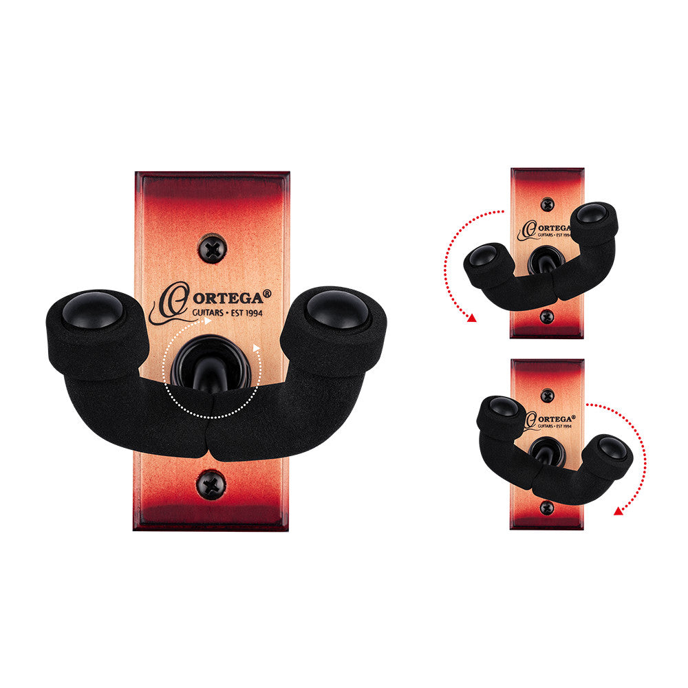 ORTEGA Ukulele Wall Hanger - Cherry Sunburst