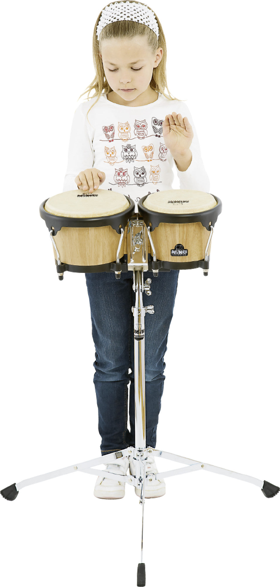 NINO Percussion Wood Bongo - 6 1/2" & 7 1/2"