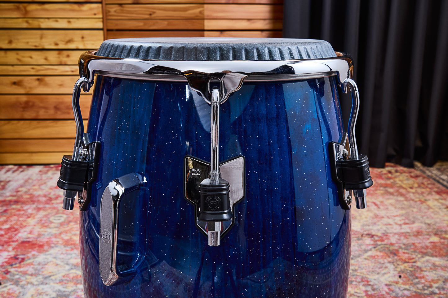 MEINL Percussion Artist Series William Kachiro Tumba 12 1/2" /REMO® Black Calfskin Skyndeep Heads - Blue Wave
