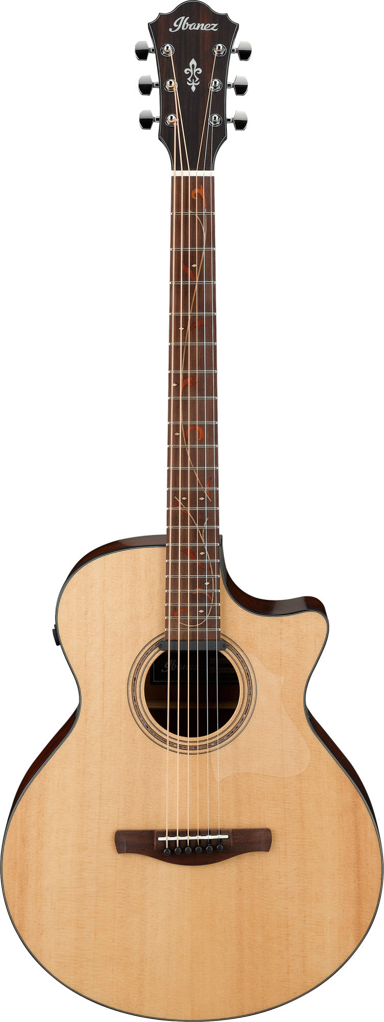 IBANEZ AE Acoustic Guitar 6-String Baritone - Natural Low Gloss