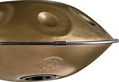 MEINL Sonic Energy Sensory Handpan Stainless Steel D Amara 10 Notes 440 Hz - Vintage Gold