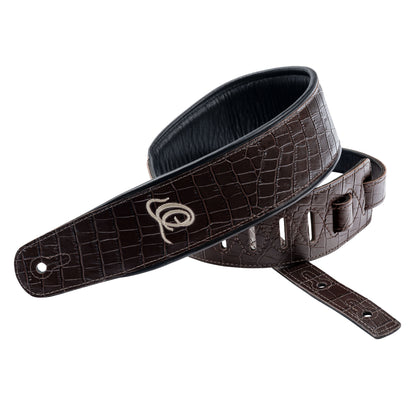 ORTEGA Echtledergitarrengurt - Dark Brown Lizzy