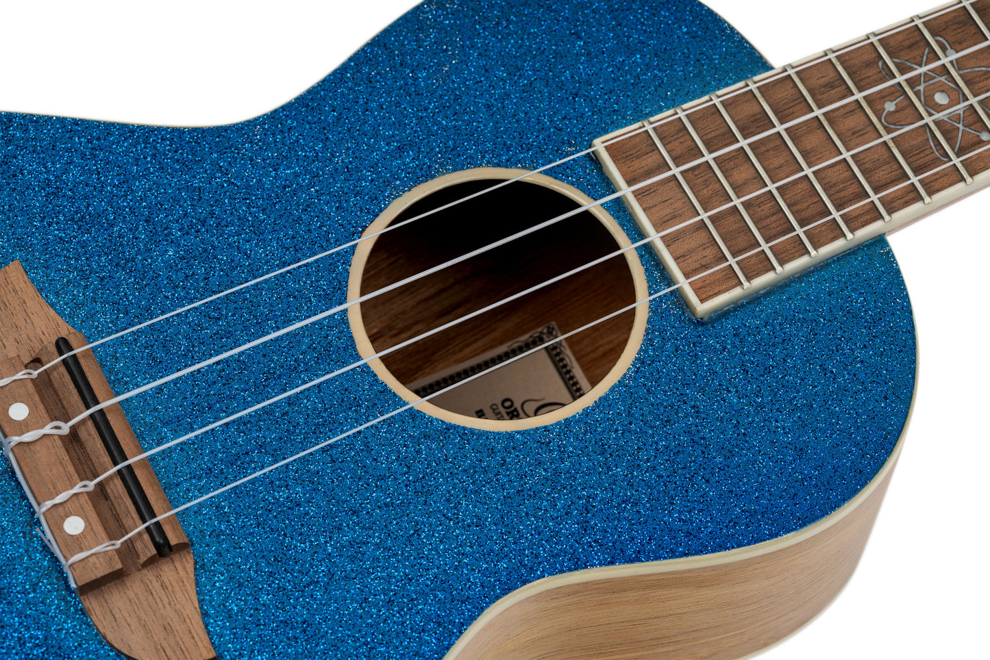 ORTEGA Element Serie Konzert Ukulele 4 String - Spruce / Catalpa Metallic Blue + Bag