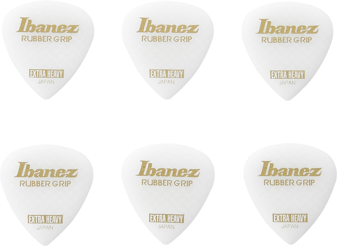 IBANEZ Grip Wizard Series Rubber Grip Flat Pick - 6 pcs
