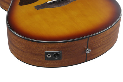 IBANEZ Advanced Acoustic AAM Akustikgitarre 6-String Lefty - Open Pore Light Brown Sunburst Decke, Natural Open Pore Boden & Zargen