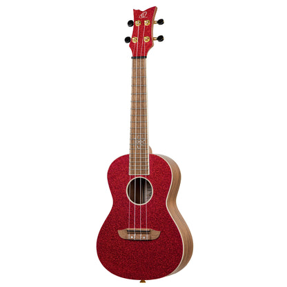 ORTEGA Element Serie Konzert Ukulele 4 String - Spruce / Catalpa Metallic Red + Bag