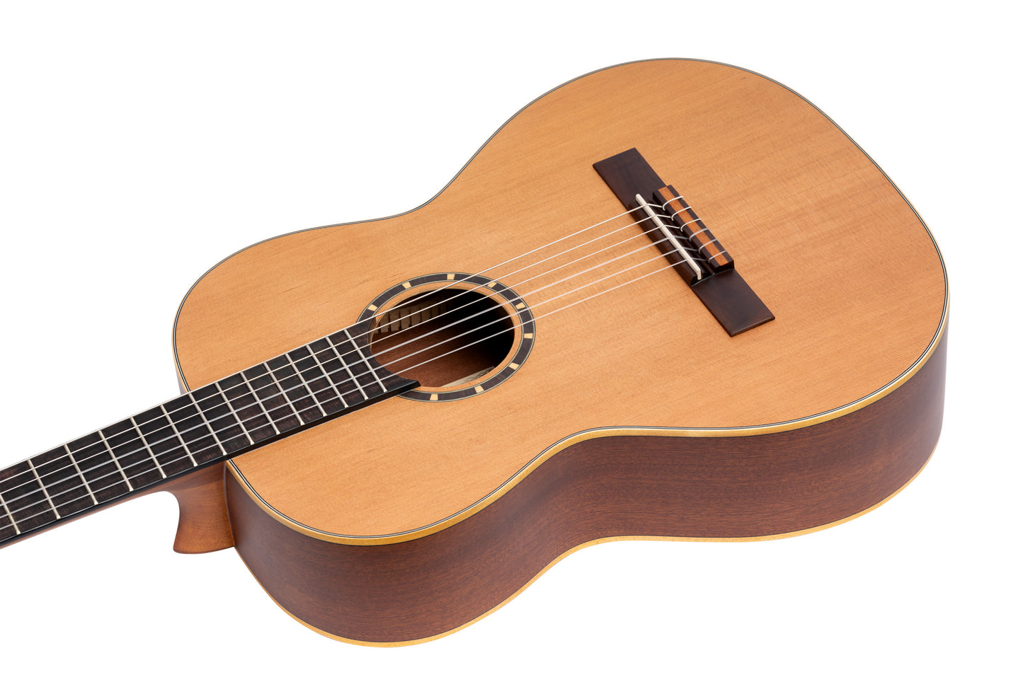 ORTEGA Family Series 7/8 Konzertgitarre 6 String Lefty - Zeder / Mahagoni Natur + Bag