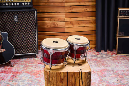MEINL Percussion Marathon Exclusive Serie Bongo 6 3/4" Macho & 8" Hembra - Wine Red