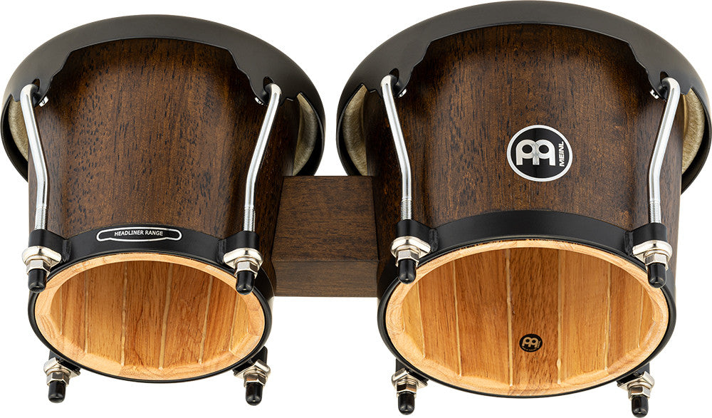 MEINL Percussion Headliner Series Wood Bongo 6 3/4" Macho & 8" Hembra - Wine Red Burst