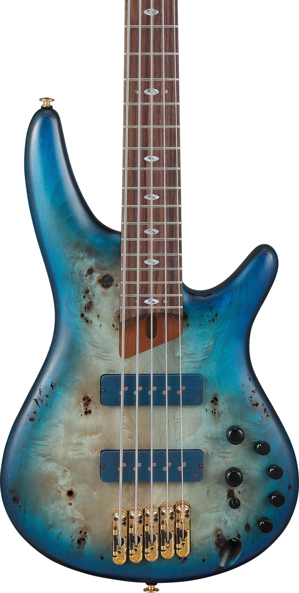 IBANEZ Prestige SR E-Bass 5-String - Ghost Fleet Blue Burst + Koffer