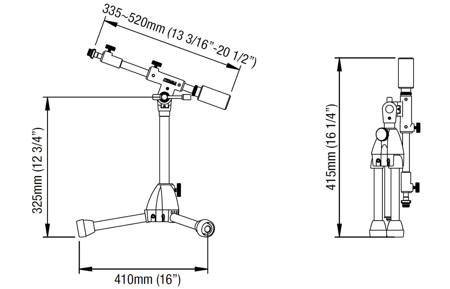 TAMA Iron Works Studio Series Microphone Stand - Extra low Telescoping Boom Stand (3/8" connector)