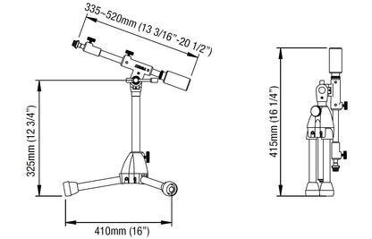 TAMA Iron Works Studio Series Microphone Stand - Extra low Telescoping Boom Stand (3/8" connector)