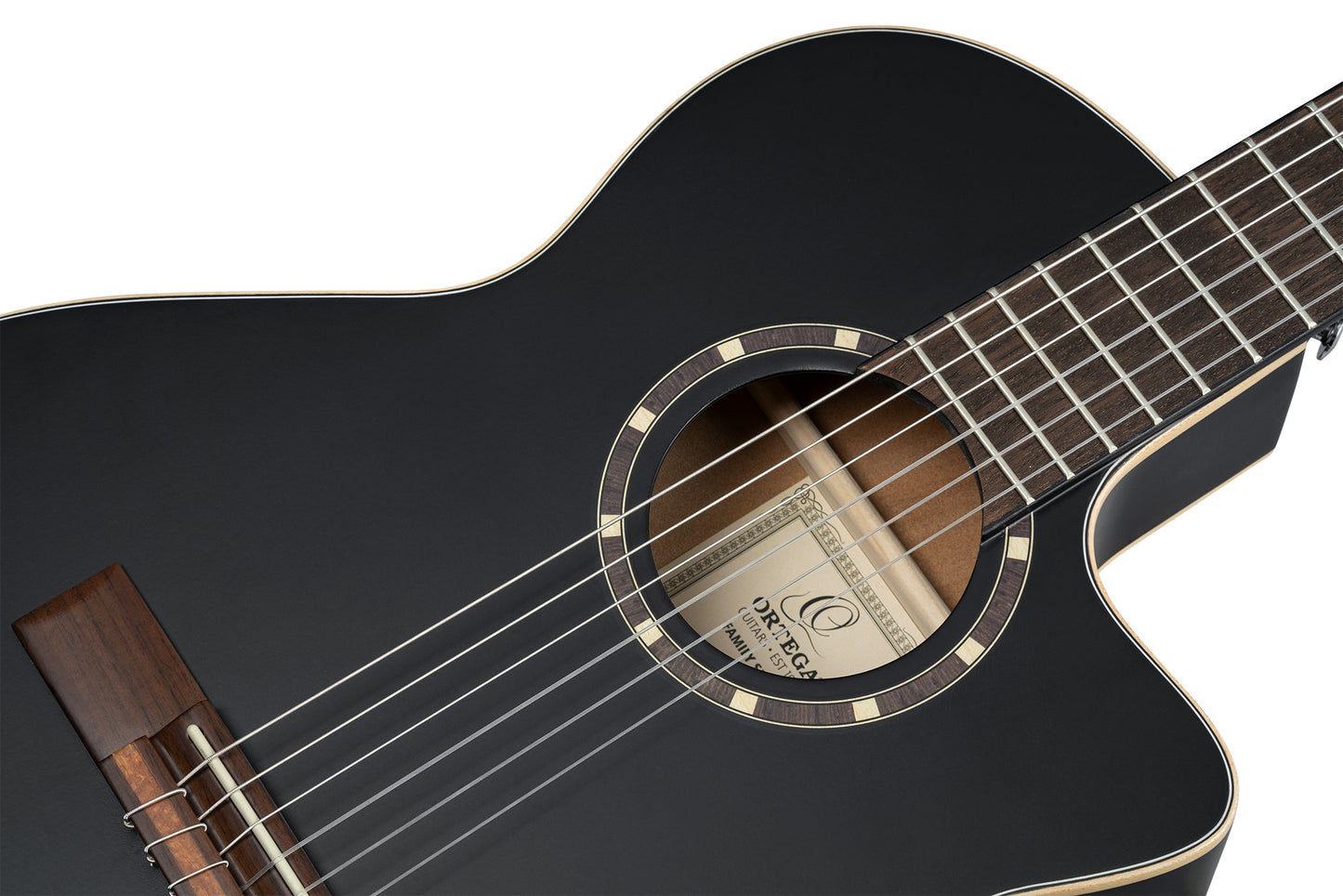 ORTEGA Family Series 3/4 Konzertgitarre 6-String - Satin Black + Gigbag