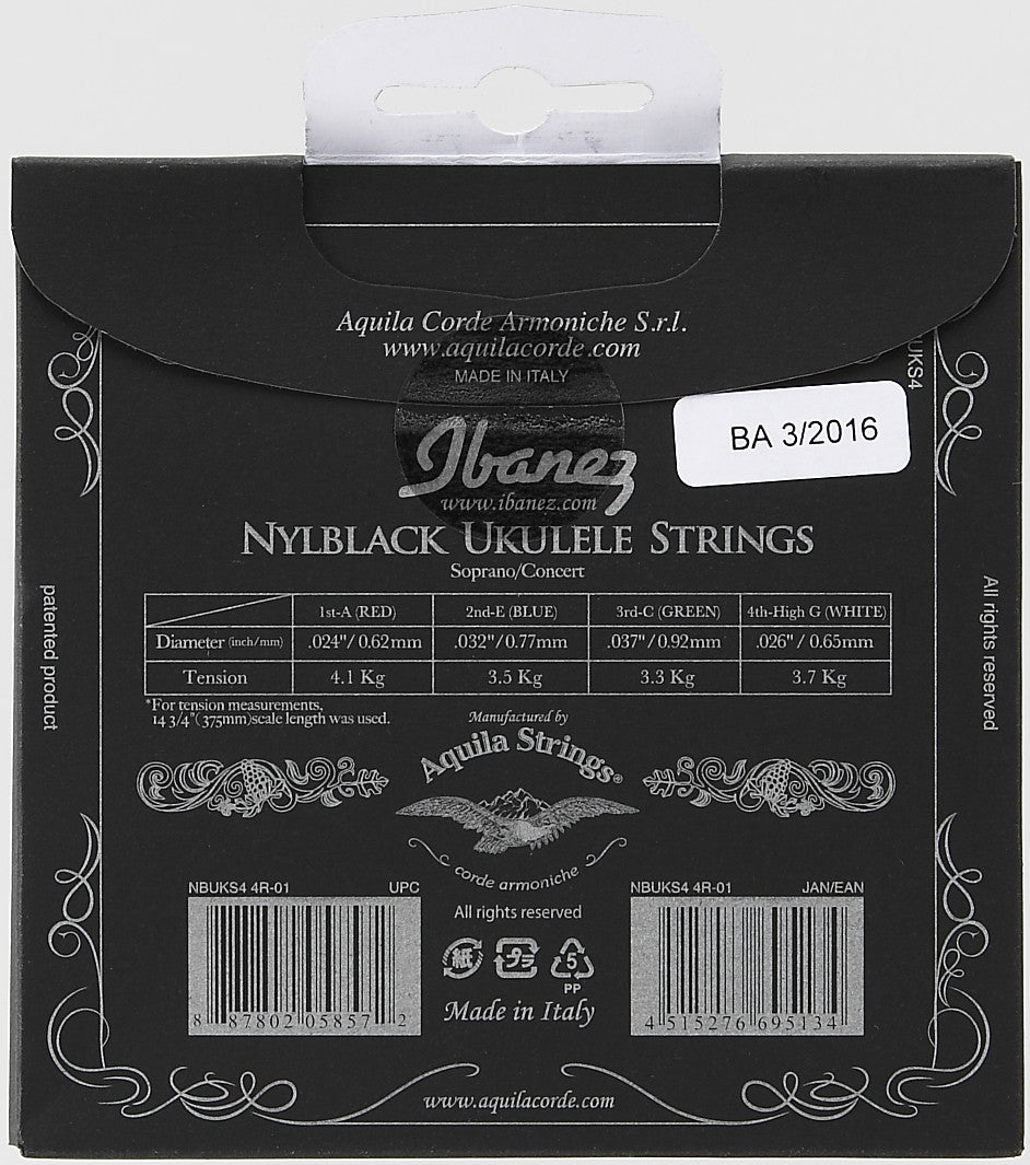 IBANEZ Saiten Set für 4 String Sopran/Konzert Ukulele by Aquila