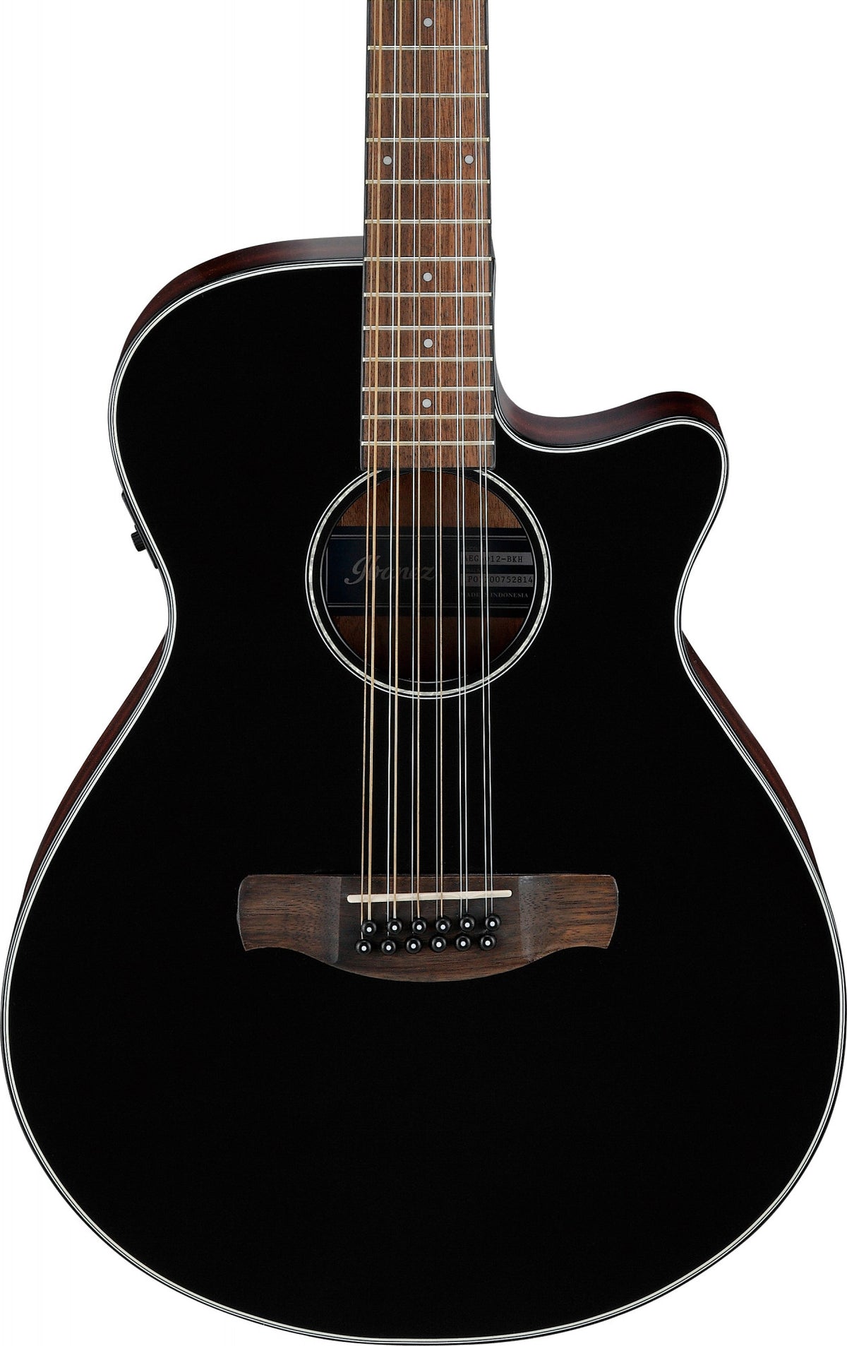 IBANEZ AEG Akustikgitarre 12-String - Black High Gloss