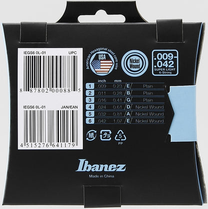 IBANEZ String Set for 6 String E-Guitar - Super Light