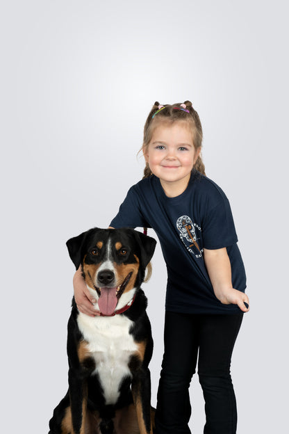 ORTEGA Skull Kids T-Shirt - Navy Blue/