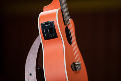 ORTEGA Earth Series Konzert Preamp Ukulele 4 String - Hokkaido Pumpkin Orange