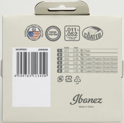 IBANEZ Saiten Set für 6 String Akustikgitarre - Custom Light
