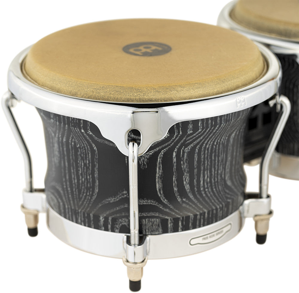 MEINL Percussion Woodcraft Serie Wood Bongo 7" Macho / 8 1/2" Hembra - Vintage Black/Chrom HW