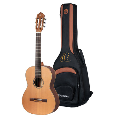 ORTEGA Family Series 7/8 Konzertgitarre 6 String Lefty - Zeder / Mahagoni Natur + Bag
