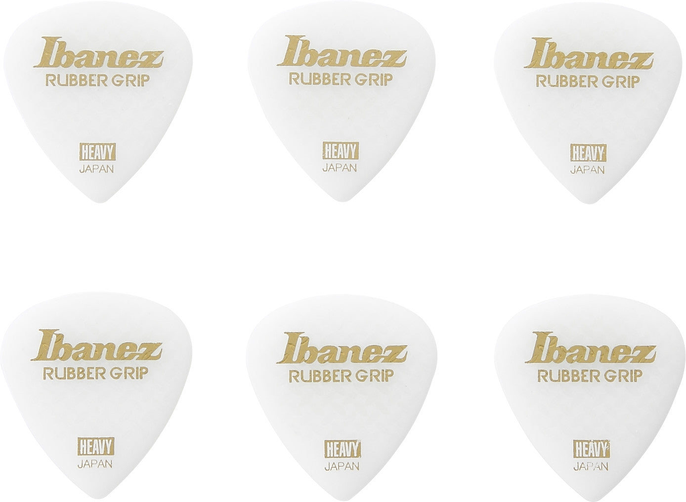 IBANEZ Grip Wizard Series Rubber Grip Flat Pick - 6er Pack