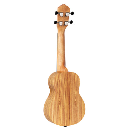 ORTEGA Timber Series Soprano Ukulele 4 String - Zebrawood Natural + Bag