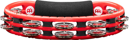 MEINL Percussion Traditional ABS Series Hand Held Molded ABS Tambourine - Red/vernickelte Stahl Jingles