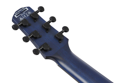 IBANEZ AU Piccolo Gitarre 6-String - Transparent Blue Sunburst Open Pore + Gigbag