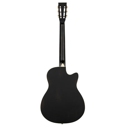 ORTEGA Americana Series Resonatorgitarre 6 String Lefty - Distressed Black / Antique Brass HW