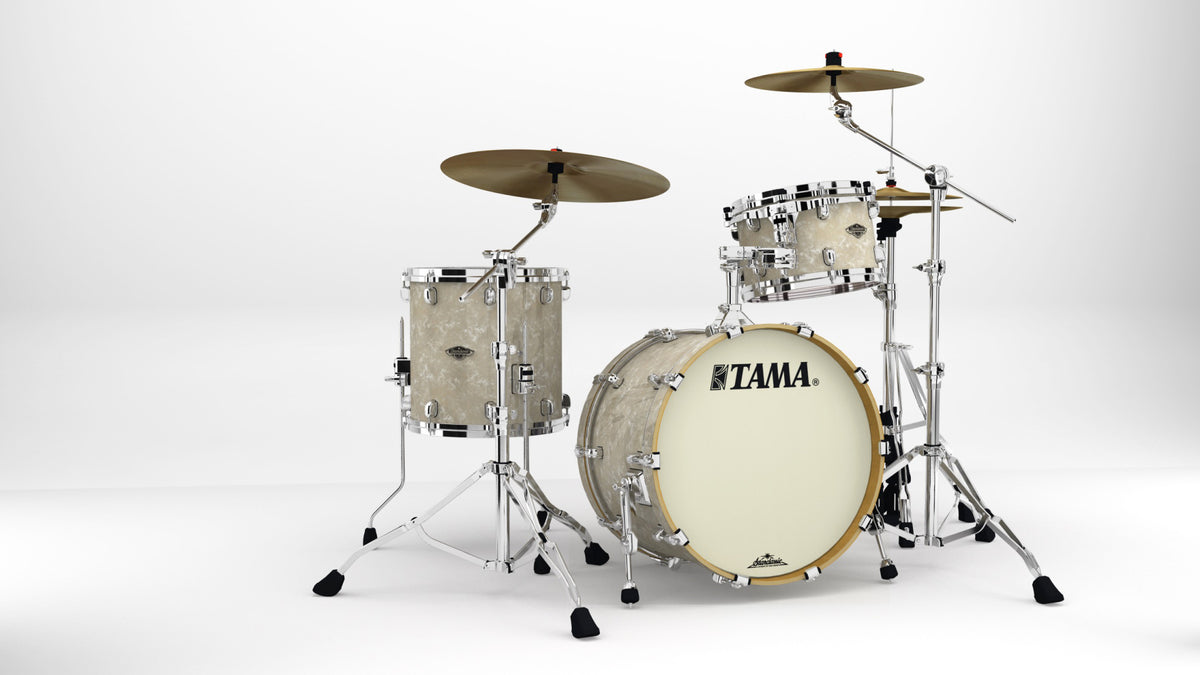 TAMA Starclassic Walnut/Birch Duracover Wrap Shell Kit 3 teilig - Vintage Marine Pearl/Chrom HW