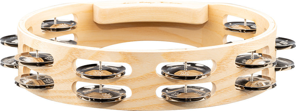 MEINL Percussion Artisan Edition Series Dual-Row Wood Tambourine - 10"