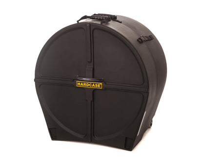HARDCASE Bass Drum Case with Wheels 26" (14" - 20") Black / foam pads
