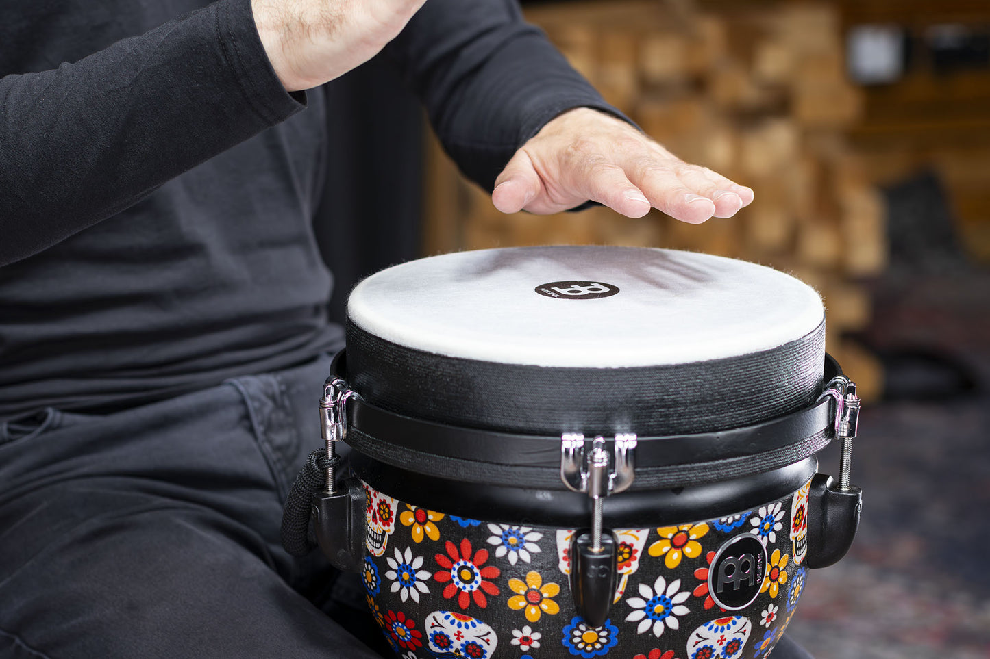MEINL Percussion Jumbo Djembe 10" - Day Of The Dead