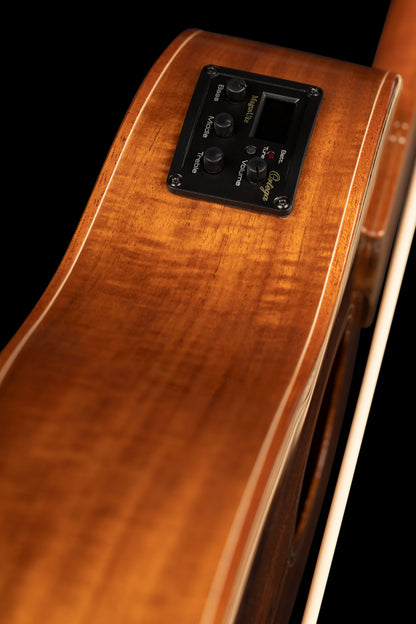ORTEGA Lizard Serie Short Scale Uke Bass 4 String - Acacia Natural + Bag