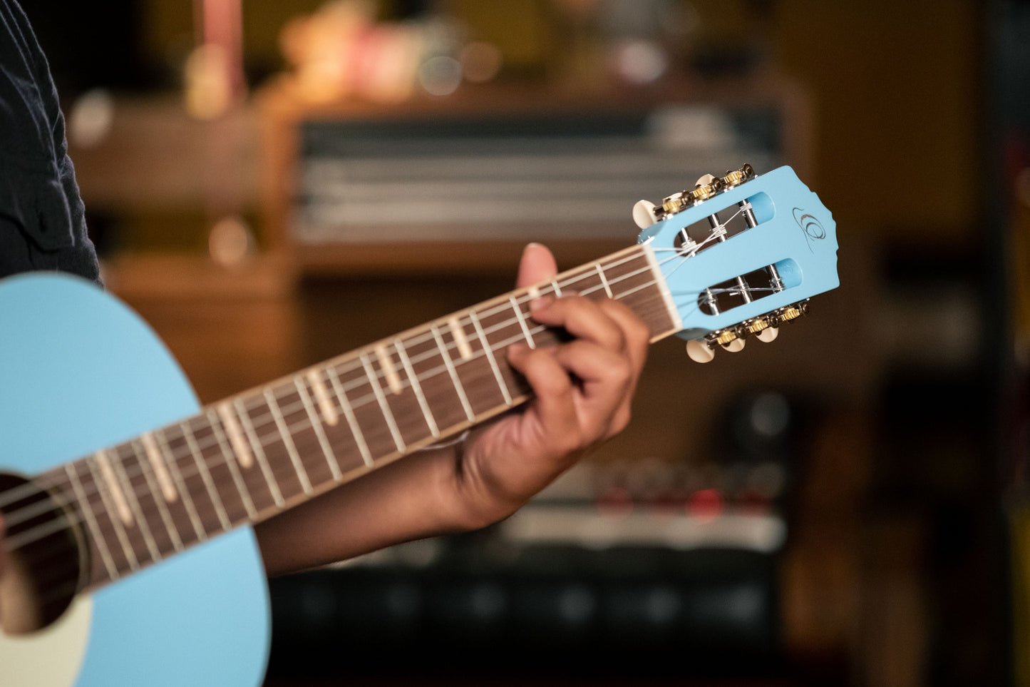 ORTEGA Gaucho Series 4/4 Nylon String Guitar 6-String - Sky Blue + Gig Bag