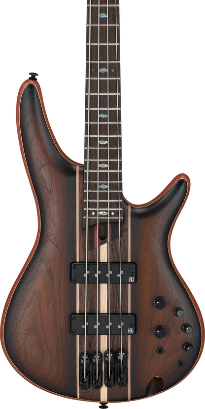 IBANEZ Premium SR Electric Bass 4-String - Dual Mocha Burst Flat + Gig Bag