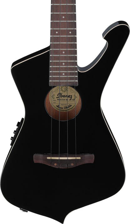 IBANEZ Iceman Tenor Ukulele 4-String - Black High Gloss + Gigbag