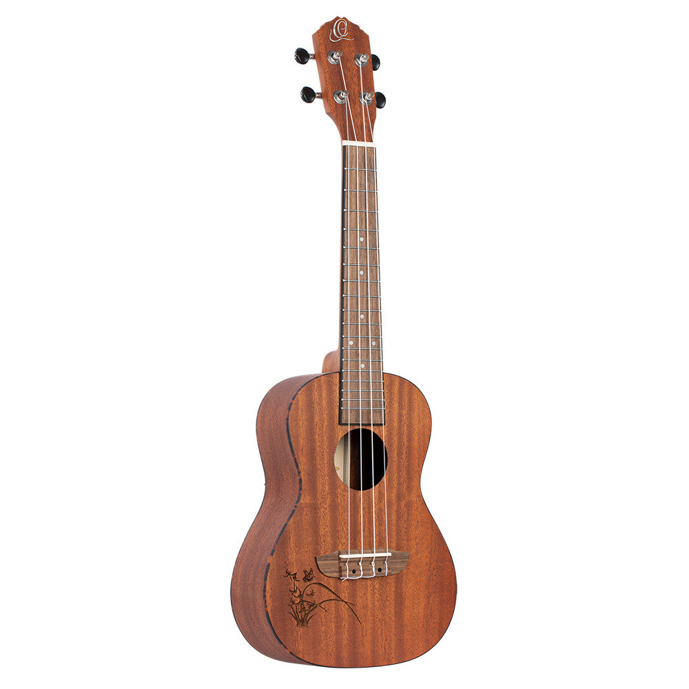 ORTEGA Bonfire Serie Konzert Ukulele 4 String Lefty - Fichte/Sapele Natur