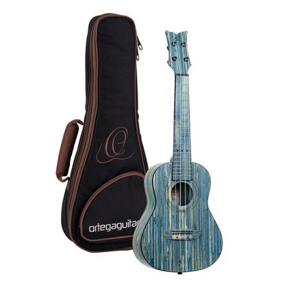 ORTEGA Bamboo Serie Konzert Ukulele 4 String - Solid Bamboo Stonewashed + Bag