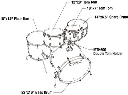 TAMA Superstar Classic Shell Kit 5 pcs - Gloss Natural Blonde/Chrome HW