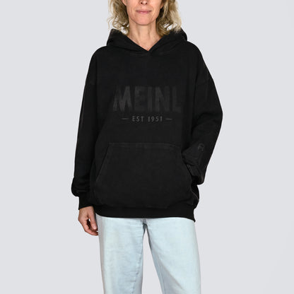 MEINL Cymbals Oversized Hoodie Vintage Logo Denim Gray - Größe XXXL