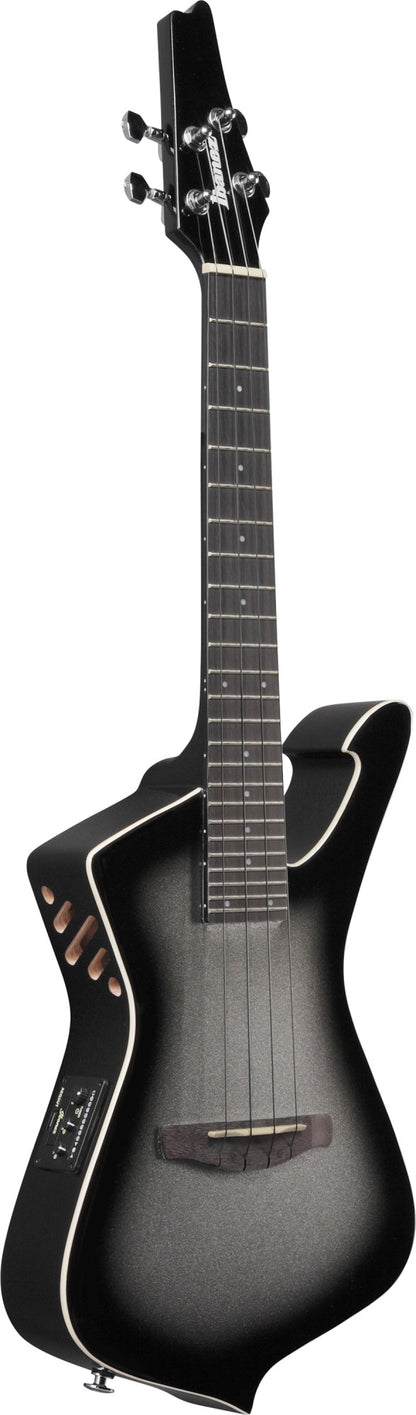 IBANEZ Iceman Tenor Ukulele 4-String - Metallic Gray Sunburst + Gig Bag