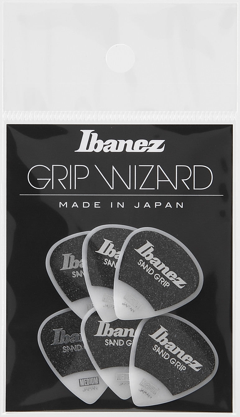 IBANEZ Grip Wizard Series Sand Grip Flat Pick - 6er Pack